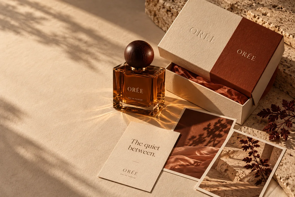 The same visual language, carried into boxes and cards.