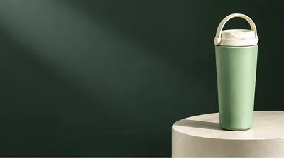 Foto original del vaso de viaje
